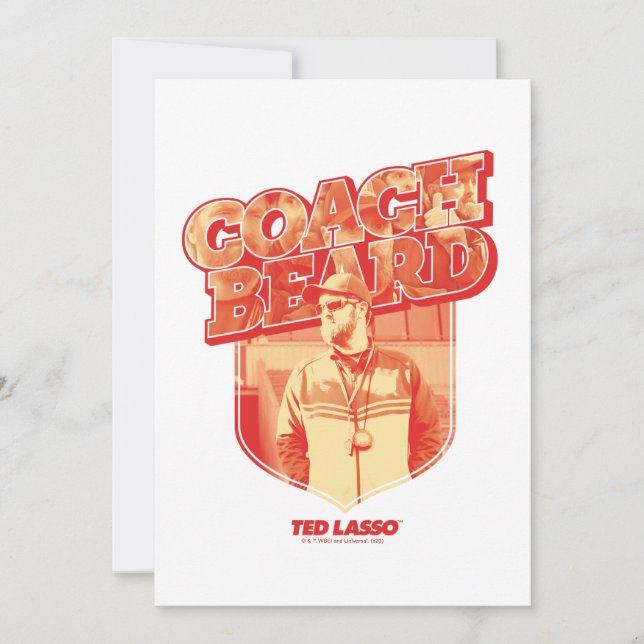 Ted Lasso | Coach Beard Badge Card (Front)