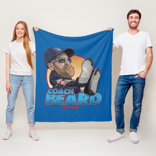Ted Lasso | Coach Beard Bobblehead Fleece Blanket (In Situ)