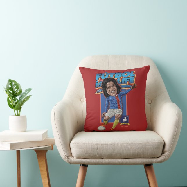 Ted Lasso | Dani Rojas Bobblehad Throw Pillow (Chair)