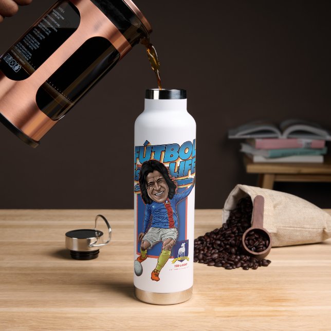 Ted Lasso | Dani Rojas Bobblehad Water Bottle (Coffee)