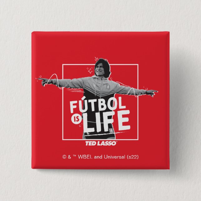Ted Lasso | Dani Rojas Fútbol is Life 2 Inch Square Button (Front)
