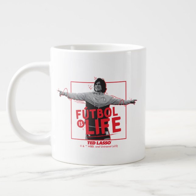 Ted Lasso | Dani Rojas Fútbol is Life Large Coffee Mug (Left)