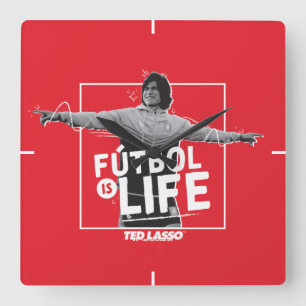 Ted Lasso   Dani Rojas Fútbol is Life Square Wall Clock