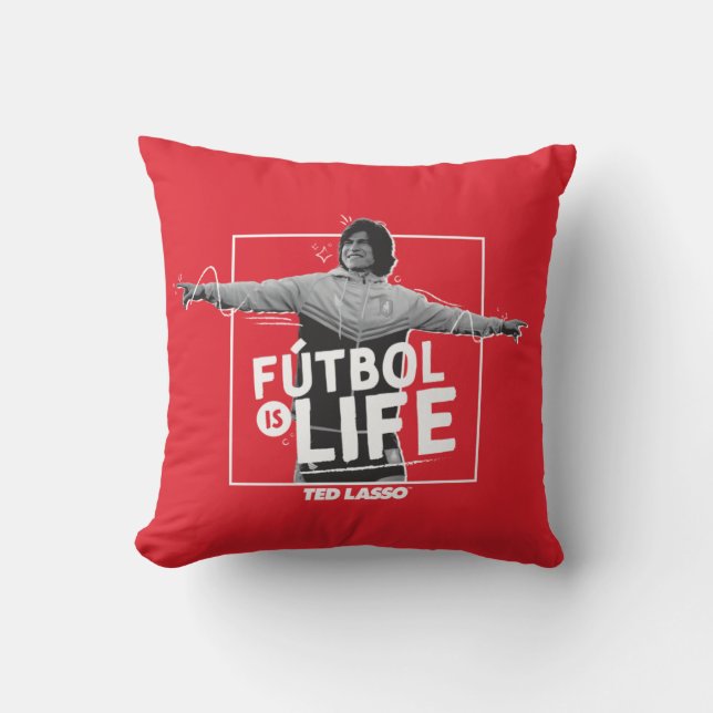 Ted Lasso | Dani Rojas Fútbol is Life Throw Pillow (Front)