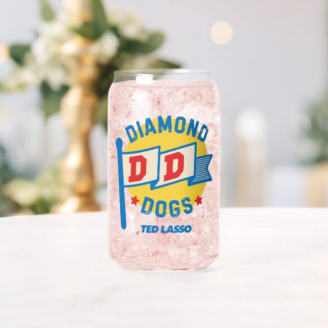 Ted Lasso | Diamond Dogs Pennant Graphic Can Glass (Insitu (Wedding))