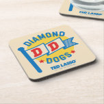 Ted Lasso | Diamond Dogs Pennant Graphic Coaster<br><div class="desc">Check out this Diamond Dogs athletic pennant graphic.</div>