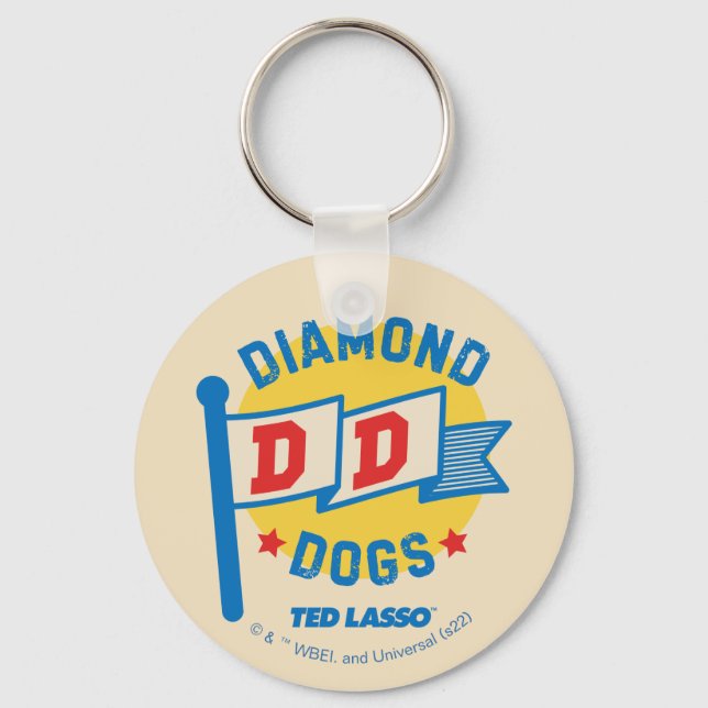 Ted Lasso | Diamond Dogs Pennant Graphic Keychain (Front)