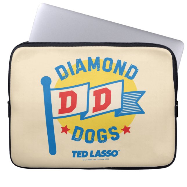 Ted Lasso | Diamond Dogs Pennant Graphic Laptop Sleeve (Front)