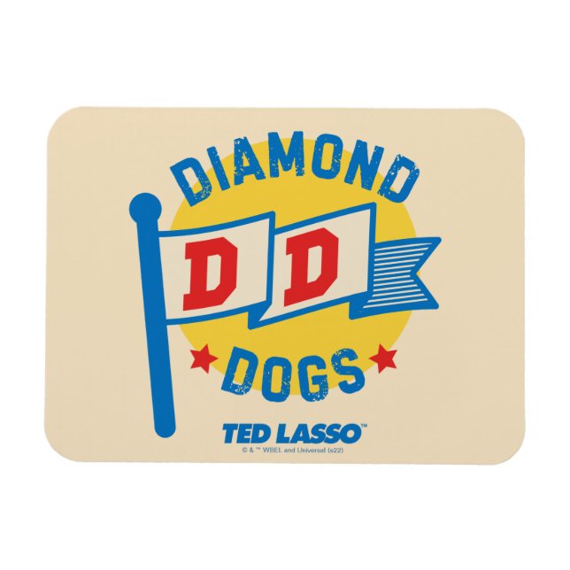 Ted Lasso | Diamond Dogs Pennant Graphic Magnet (Horizontal)