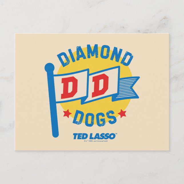 Ted Lasso | Diamond Dogs Pennant Graphic Postcard (Front)