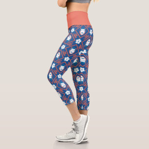 Ted Lasso   Face and Ball Diamond Pattern Capri Leggings