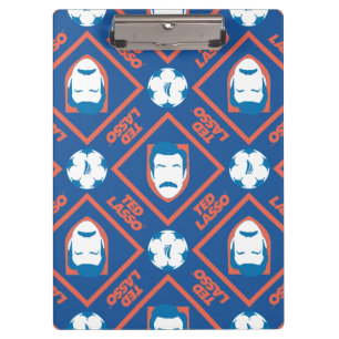 Ted Lasso   Face and Ball Diamond Pattern Clipboard