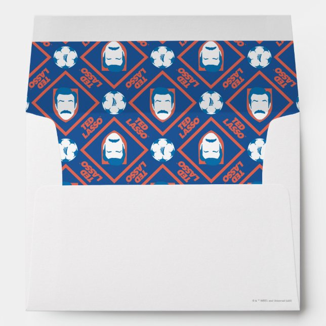 Ted Lasso | Face and Ball Diamond Pattern Envelope (Back (Bottom))