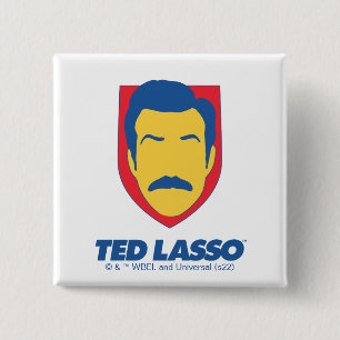 Ted Lasso   Face Icon 2 Inch Square Button
