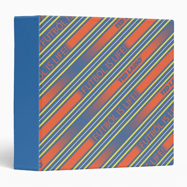 Ted Lasso | Fútbol is Life Stripe Pattern Binder (Front/Spine)