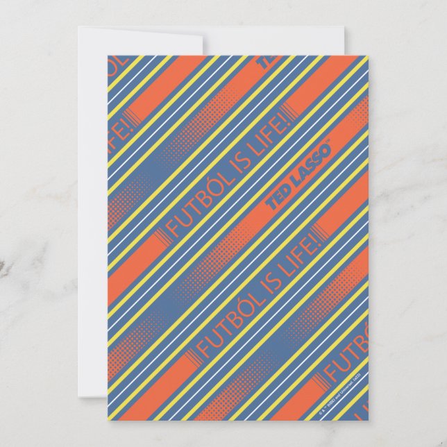 Ted Lasso | Fútbol is Life Stripe Pattern Card (Front)