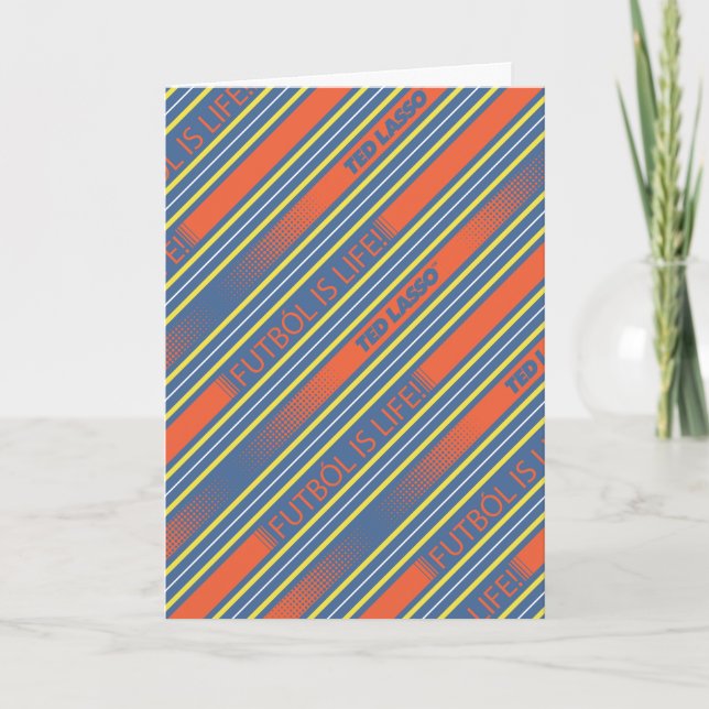 Ted Lasso | Fútbol is Life Stripe Pattern Card (Front)