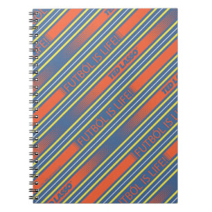 Ted Lasso   Fútbol is Life Stripe Pattern Notebook