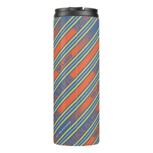Ted Lasso   Fútbol is Life Stripe Pattern Thermal Tumbler