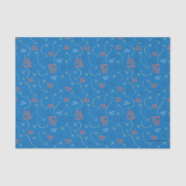 Ted Lasso | He's Here He's There Playbook Pattern Tissue Paper (Front)