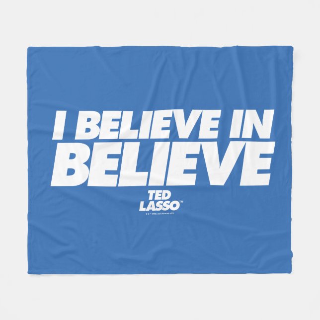 Ted Lasso | I Believe in Believe Fleece Blanket (Front (Horizontal))