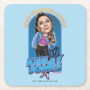 Ted Lasso Keeley Jones Bobblehead Square Paper Coaster