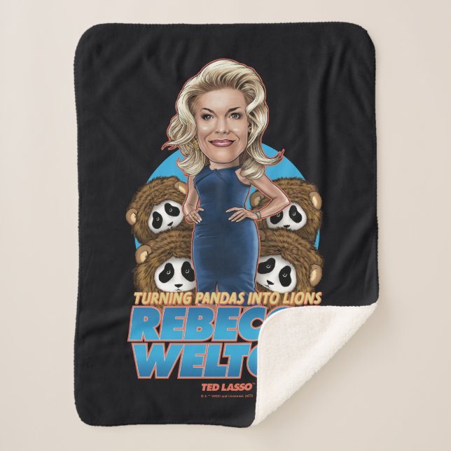 Ted Lasso | Rebecca Welton Bobblehead Sherpa Blanket (Front)