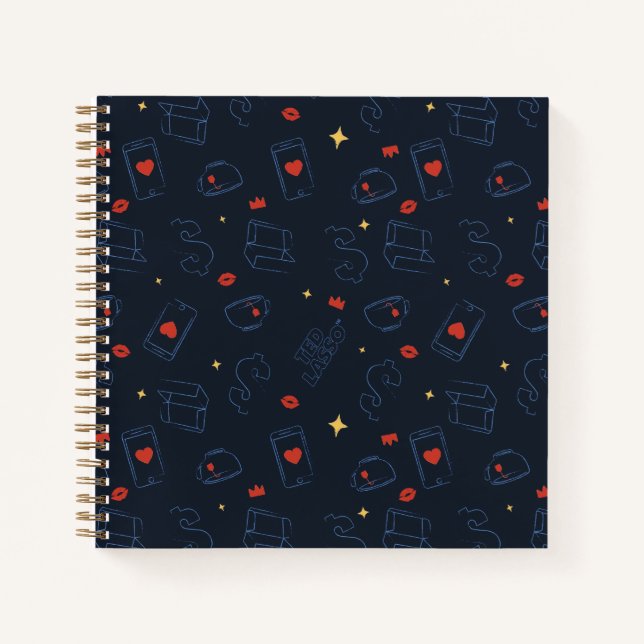 Ted Lasso | Tea and Biscuit Icon Toss Pattern Notebook (Front)