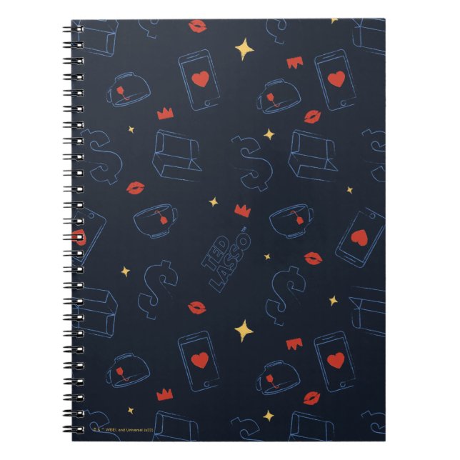 Ted Lasso | Tea and Biscuit Icon Toss Pattern Notebook (Front)