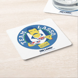 Ted Lasso   Team Lasso Tea Iconic Avatar Square Paper Coaster