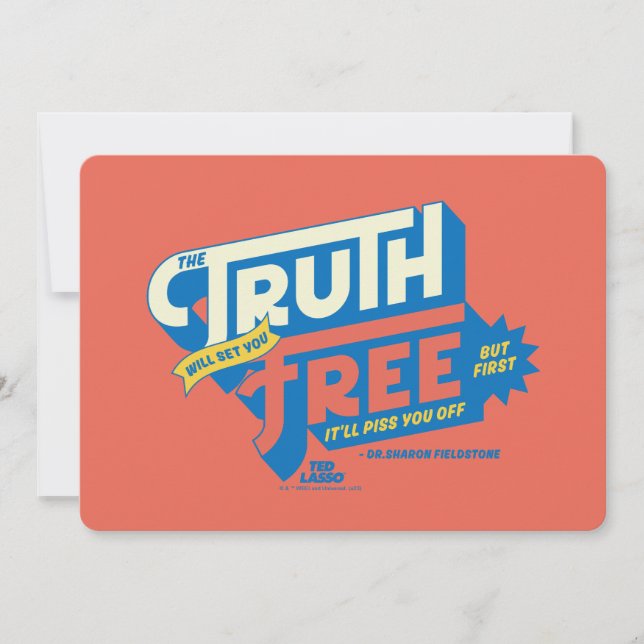 Ted Lasso | The Truth Will Set You Free Card (Front)