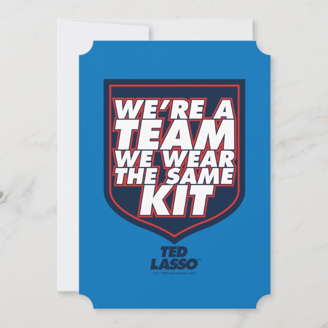 Ted Lasso | We're A Team Typography Graphic Card (Front)