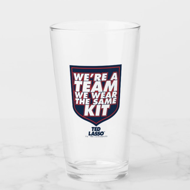 Ted Lasso | We're A Team Typography Graphic Glass (Front)
