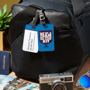 Ted Lasso   We're A Team Typography Graphic Luggage Tag