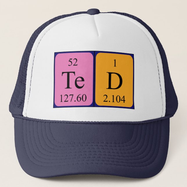 Ted periodic table name hat (Front)