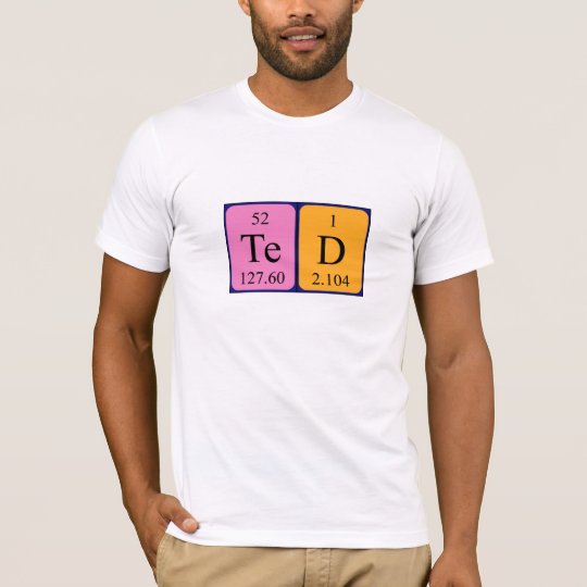 Ted periodic table name shirt