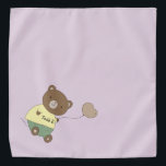 Tedd E. Teddy Bear Personalized Muted Purple Pet Bandana<br><div class="desc">I love this gorgeous muted lilac background colour! To me it's very silky. Adorned with a cute teddy bear...  holding a balloon. On his belly,  he has your pet's name. Background colour is customizable,  as are the font,  font colour,  and name... using the edit menu. Make it your own!</div>