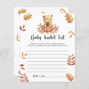 Teddy and Pumpkin - Baby bucket list