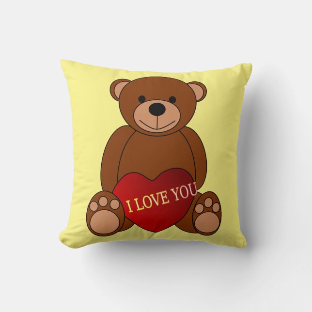 Teddy Avec Oreiller Coeur (Recto)