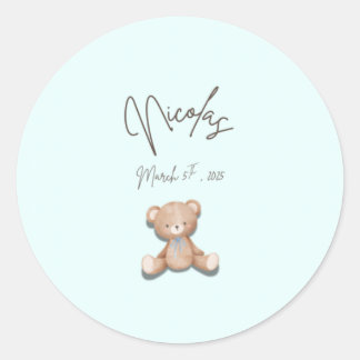 Teddy Baby Shower Stickers