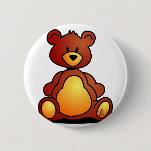 Teddy Bear 2 Inch Round Button