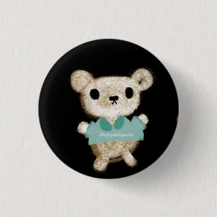 Teddy bear adorable toy cute new baby Its a boy ! 1 Inch Round Button
