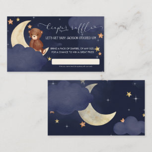 Teddy Bear Air Balloon Diaper Raffle Request Enclosure Card