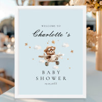 Teddy Bear & Airplane Welcome Baby Shower