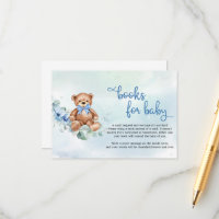 Teddy Bear and Blue Floral Boho Books For Baby