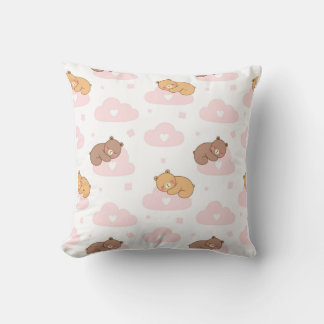 Teddy Bear and Clouds Cushion – Soft Decoration fo