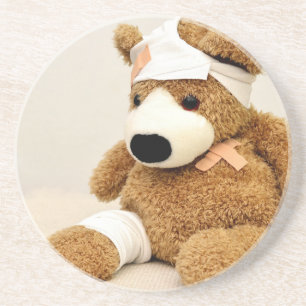 teddy bear animal custom personalize coaster