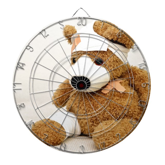 teddy bear animal custom personalize dartboard (Front)