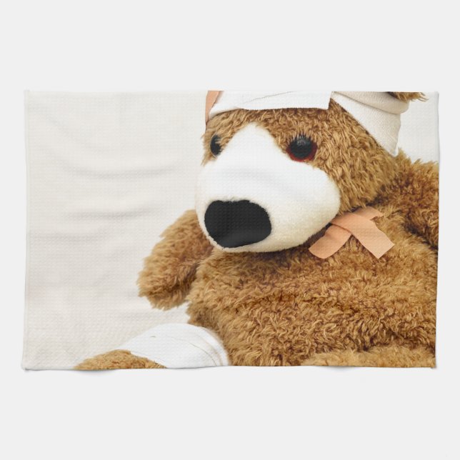 teddy bear animal custom personalize kitchen towel (Horizontal)