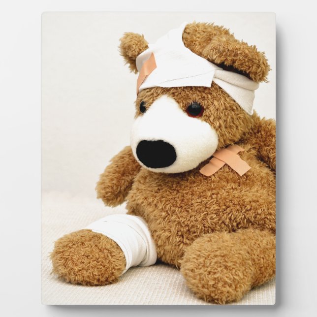 teddy bear animal custom personalize plaque (Front)